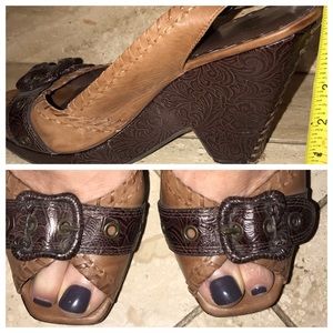 Vince Camuto wedge platform heels w/ open toe